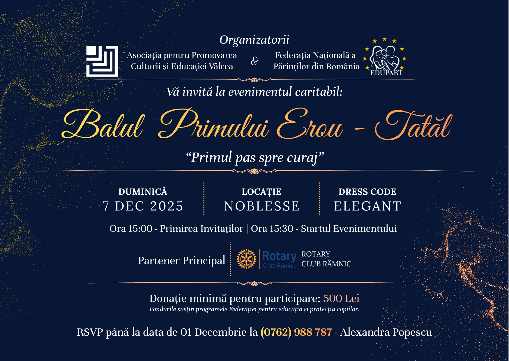 Balul Primului Erou – Tatăl, model de protecție, stabilitate și iubire