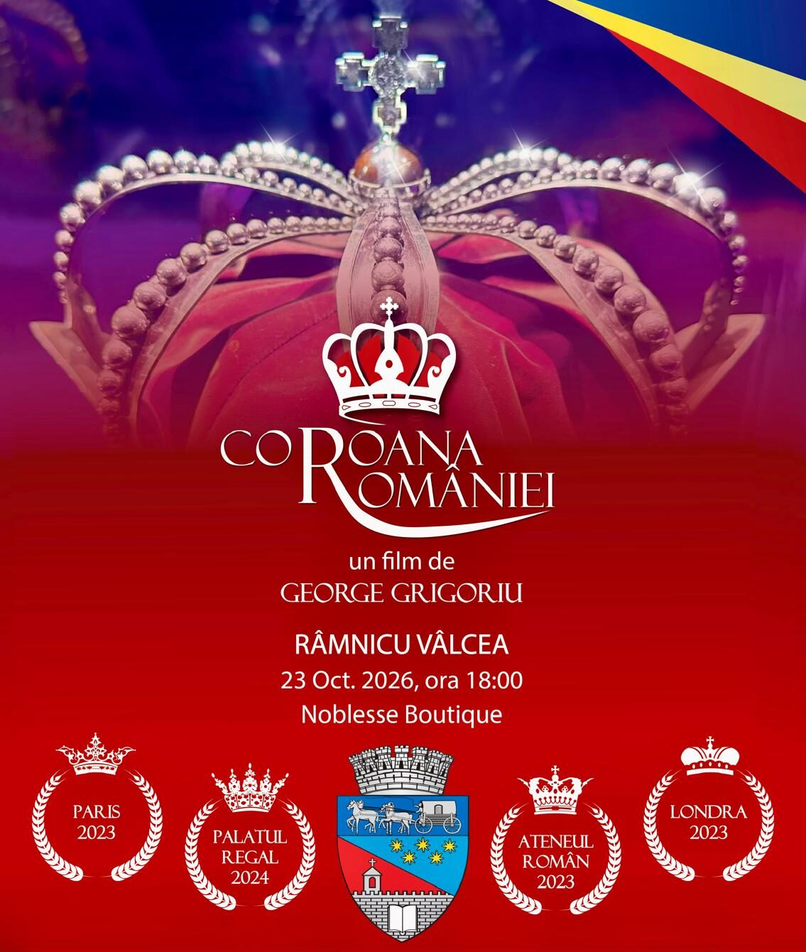 Documentarul „Coroana României”, proiectat la Râmnicu Vâlcea pe 23 octombrie