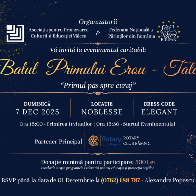 Balul Primului Erou – Tatăl, model de protecție, stabilitate și iubire
